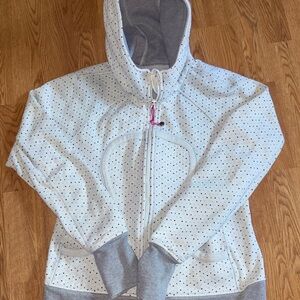 Gray Polka Dot Hoodie